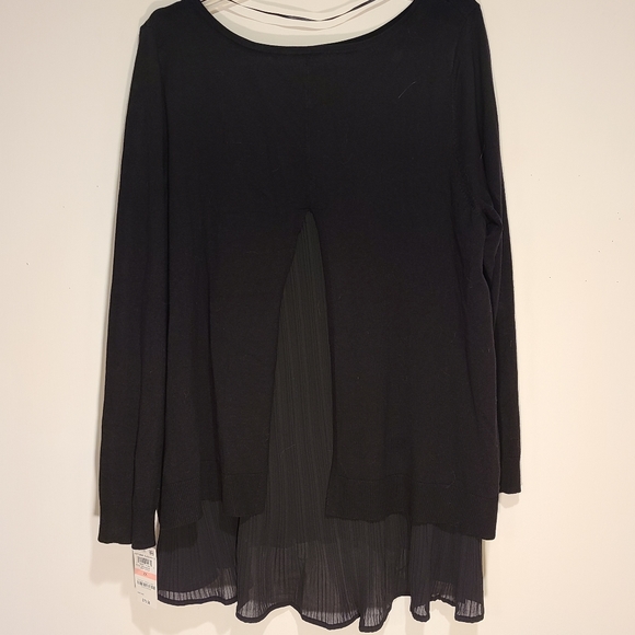 Charter Club 2X Black Layered Look Sweater Top NWT - Picture 6 of 15